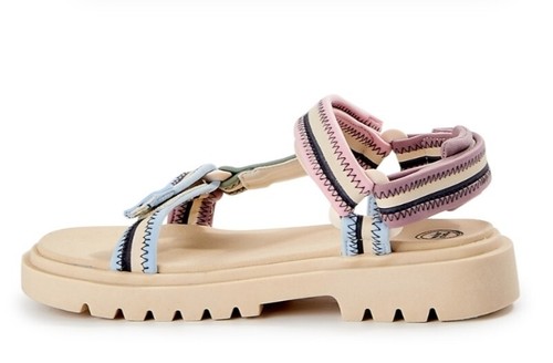 Sandalias para niñas talla 2 naturaleza cómodas plantilla correas ajustables multicolor antideslizantes - Imagen 3 de 6