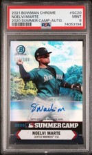 2021 Bowman Chrome 2020 Summer Camp Auto #SC-20 Noelvi Marte /100 PSA 9 Pop 1