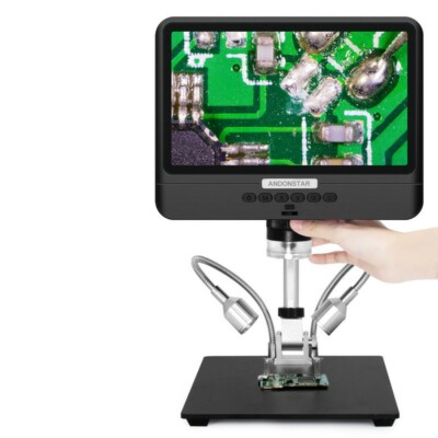 Andonstar AD208 2MP USB Digital Microscope 5X-260X 8.5'' LCD 1080P