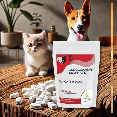 Glucosaminsulfat für Haustiere 250 Tabletten �� Gelenkunterstützung Nahrungsergänzung für Katzen & 