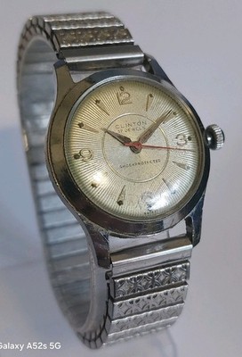 Schöne Vintage Clinton 17 Jewels Herren Mechanische Uhr
