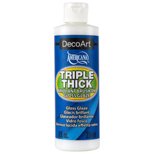Triple Thick Gloss Glaz, 8 Fl Oz Bottle,White Blue