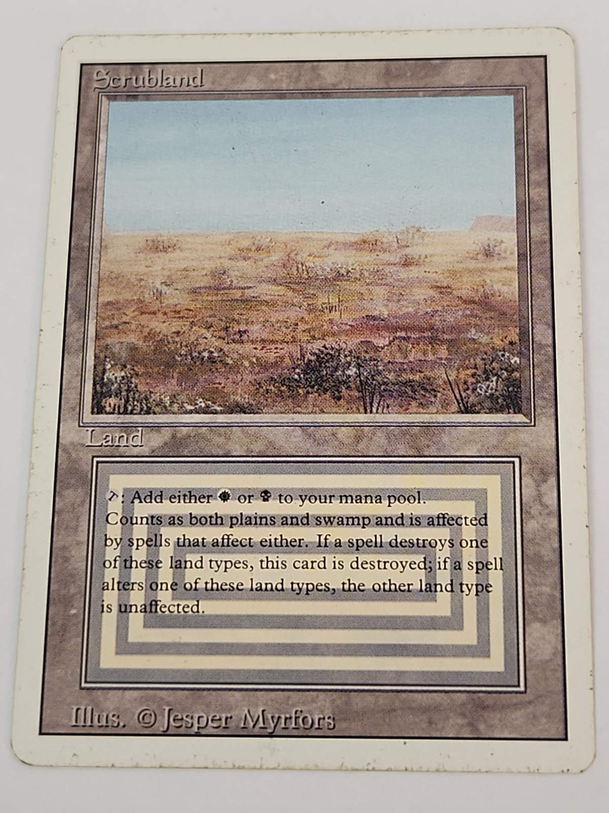 Scrubland Magic the Gathering MTG Revised Dual Land Classic Rare