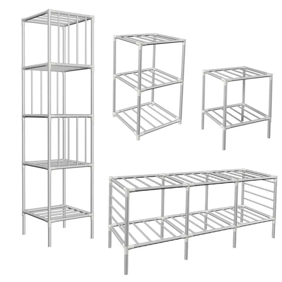 Breiter XXL Kleiderschrank Metall Regal Kleiderstange 178x148x44,5cm Faltschrank - Bild 4 von 4