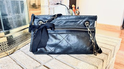 Lanvin Amalia medium shoulder bag, crafted from quilted black lambskin leather