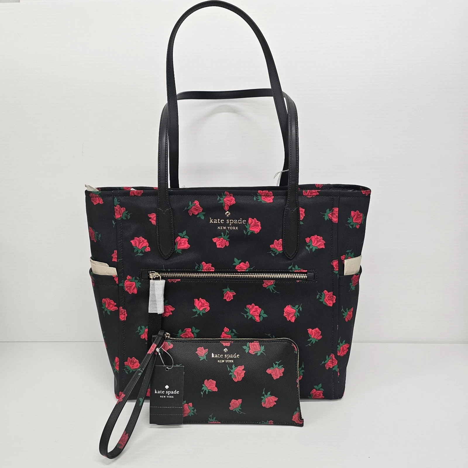 Borsa Kate Spade Chelsea Rose Toss con portafoglio nuova con etichetta