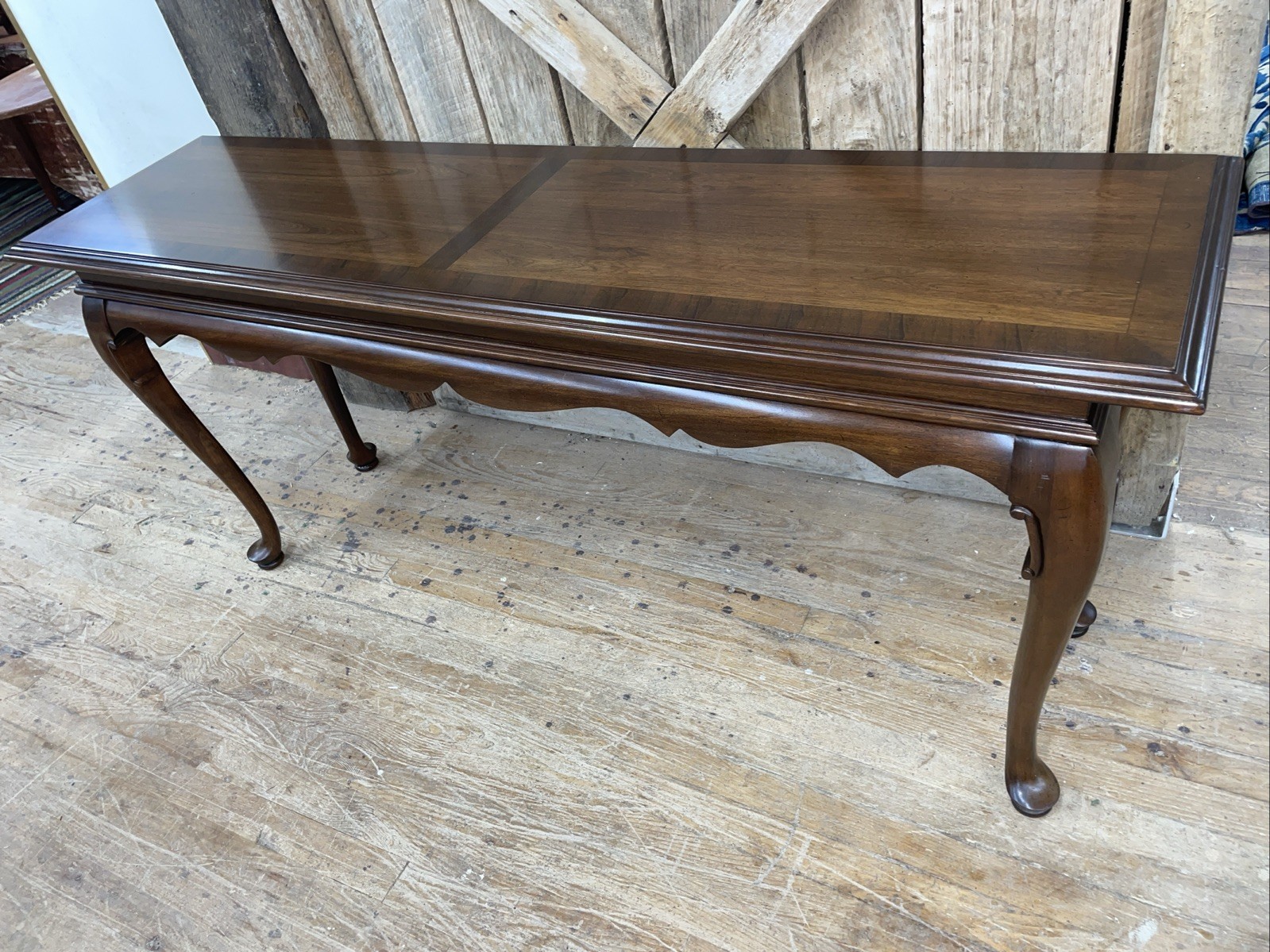 Ethan Allen Queen Anne Cherry Sofa Table Console Flat screen
