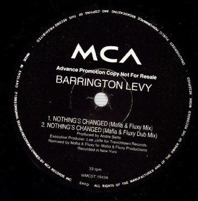 Barrington Levy - Nothin's Changed (12'', Promo) (Near Mint (NM or M-)) - 2791467
