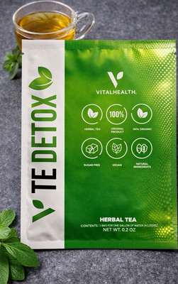 VitalHealth V TE DETOX Herbal Tea 1 Bag for 1 Gallon NEW Exp 10/2027