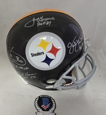 Pitt Steelers Legends Signed Full Size Helmet Greene Lambert Ward Ham Beckett 