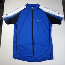 Louis Garneau Men's Cycling Jersey Blue Biking Size Large Carbon Ion USA MADE
