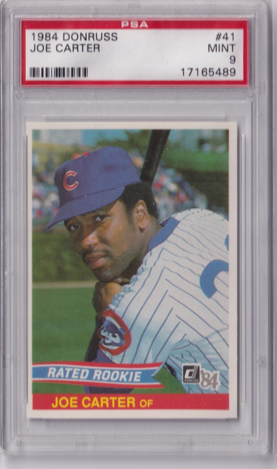 Joe Carter 1984 Donruss ROOKIE RC #41 - PSA 9 Mint