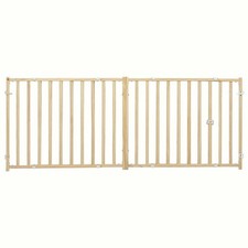 Extra-Wide Wooden Dog Gate Pet Gate Expands Pets Gates Detachable Durable 24"