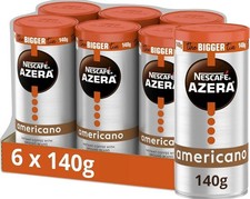 NESCAF&Eacute; Azera Americano Instant Coffee blend of Robusta and Arabica 140 g Pack 6