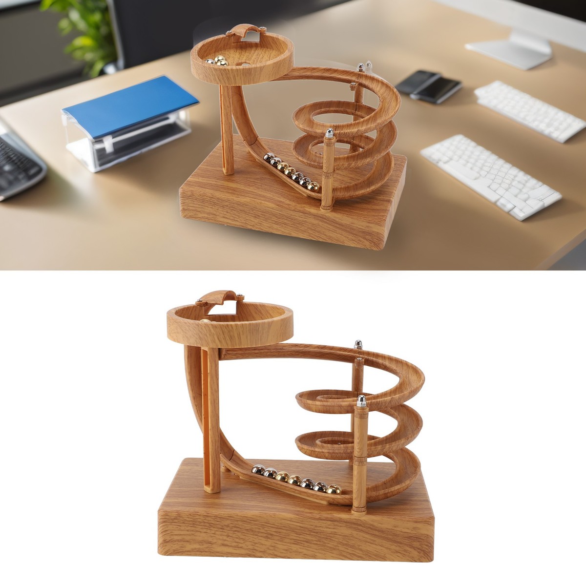Kinetische Kunst Perpetual Motion Machine Ornament Bureau Non