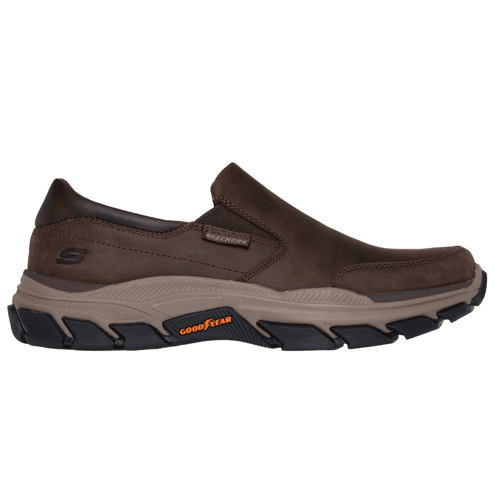 SKETCHERS Men Relaxed Fit  Slip On Goga Mat Arch Comfort RC Leather Shoe-UK 6-13 image 3