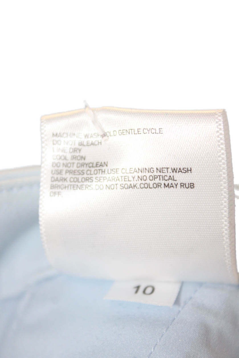 Uniqlo Womens Light Blue Dress Pants Buckle Polyester Rayon Spandex Size 10 thumbnail 6