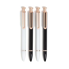 U Brands Monterey Ballpoint Pens, Set Of 4, Black And Office Product
