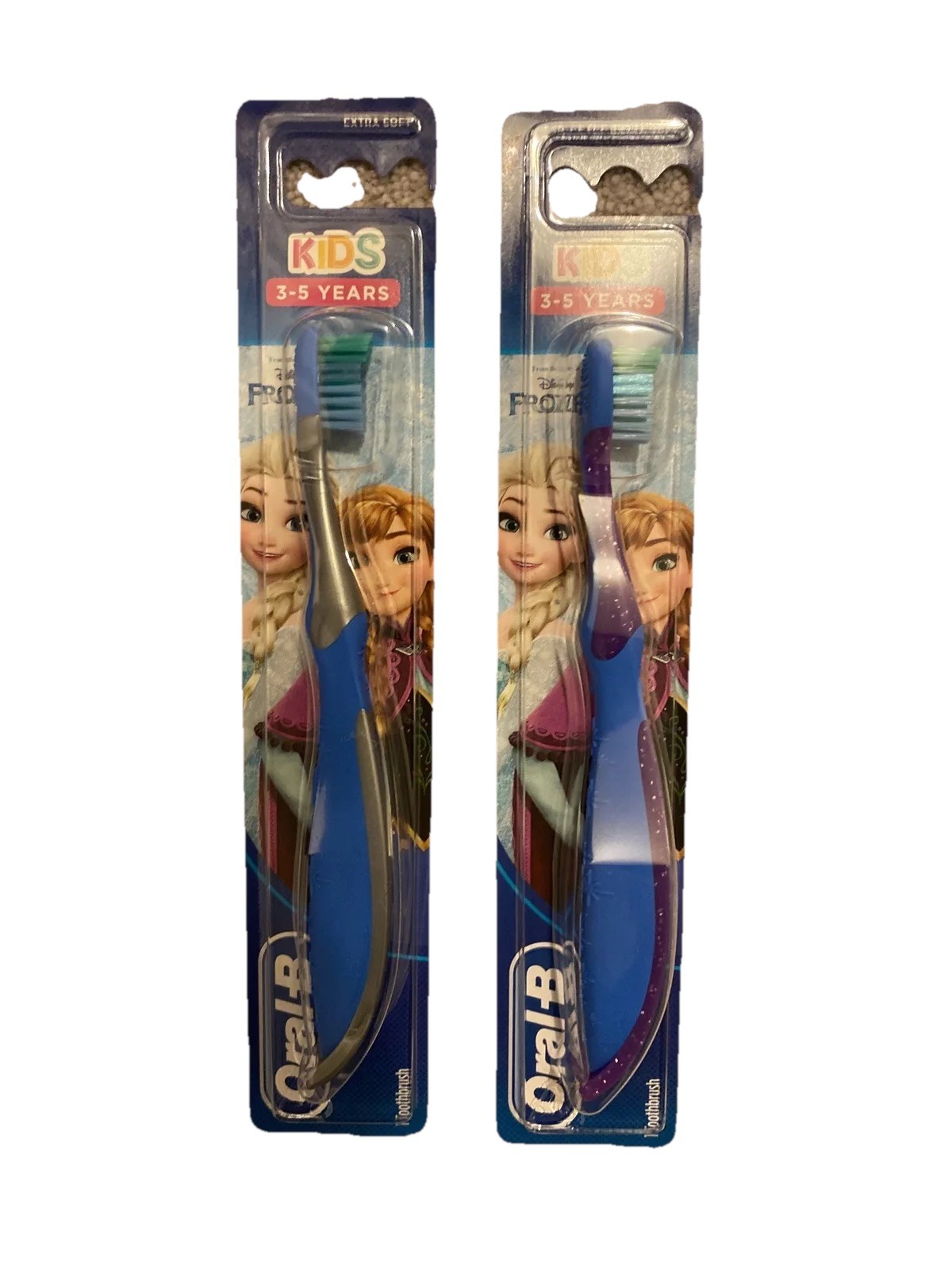 Oral B Disney Frozen Toothbrush Disney Kids Stages 3-5 Years x2 toothbrushes