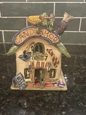 Blue Sky Clayworks 2002 Candy Shop Candle Holder with Underplate Vintage