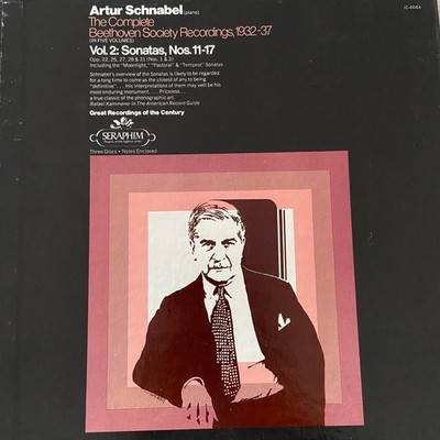 ARTUR SCHNABEL:  Complete Beethoven Soc. Rec. Vol. 2 -Sonatas 11-17/Seraphim/NM)