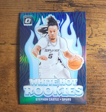 Panini 2024-25 Donruss Optic Stephon Castle Spurs #6 White Hot Rookies Prizm