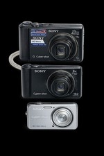 Sony Cyber-shot Digital Camera Lot of 3 DSC-H70 DSC-WX80 16.2MP Untested Parts