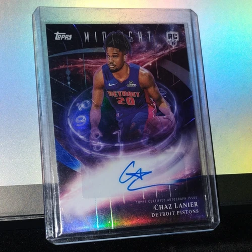 Topps 2025-26 Midnight Chaz Lanier Rookie RC Auto Stroke of Midnight Pistons