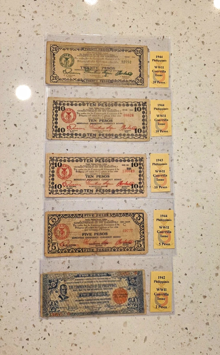 25+ 1942 Year Emergency Issue Philippine Paper Money for sale