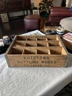 Vintage Wood & Metal 12 Bottle Crate Carrier Kutztown Bottling Works Pa.