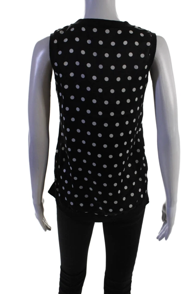 Donna Karan New York Womens Shell Sweater Black White Size Extra Extra Small - Image 3 of 4