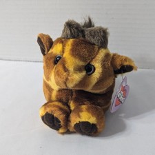 VINTAGE Swibco 1997 Puffkins Ginger the Giraffe Plush Toy w/ TAG Stuffed Animal