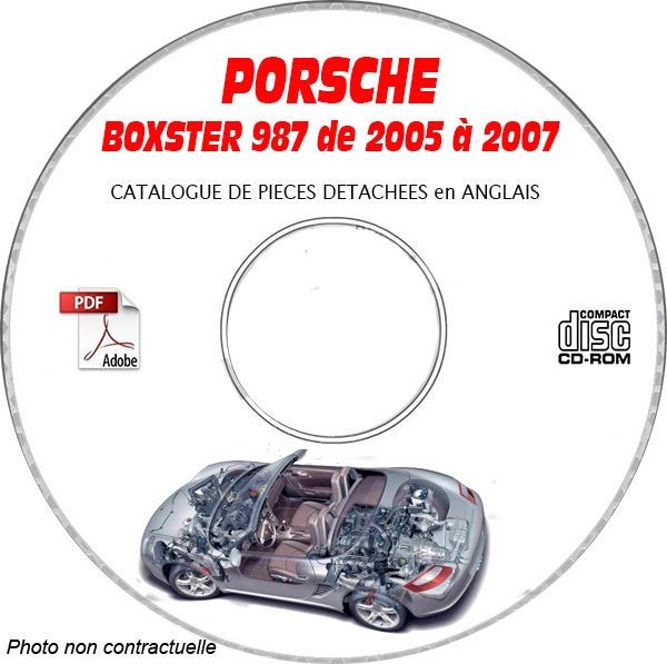 Catalogue de pièces pour Boxster 987 2005-2007 sur CD-ROM en anglais