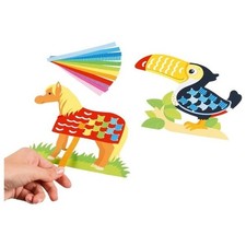 Goki Bastelset Tiere Flechten Webbilder Kinder Basteln Set ab 3 Jahre