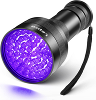 Lepro UV Schwarzlicht Taschenlampe, 395Nm UV Lampe Mit 51 Leds