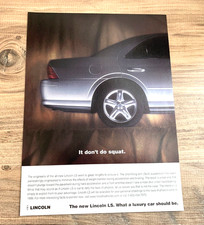 LINCOLN LS - FRAMEABLE ORIGINAL USA AMERICAN CLASSIC CAR ADVERT