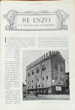 RE ENZO E IL SUO PALAZZO DI BOLOGNA (estratto del 1922)