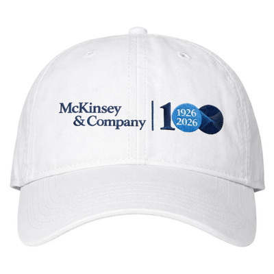 NWT 100% Authentic McKinsey Consulting 100th Anniversary Rare Hat / Cap White