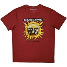 Image of Sublime T Shirt GRN 40 Oz Band Logo new Official Unisex Red