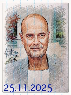 Christian Berkel--8E5-- 1x Druck, 1 x Schlüsselanhänger, 1 x Postkarte