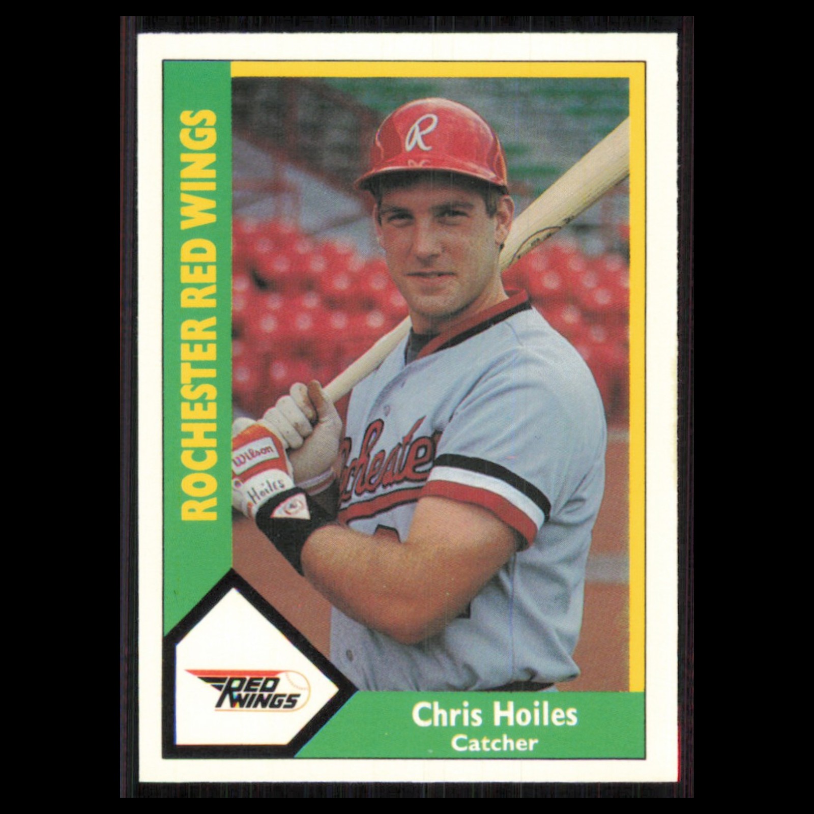 Chris Hoiles #313 1990 CMC Minor League Rochester Red Wings Baseball Card MLB NM