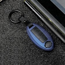 Para Infiniti Nissan Accesorios Coche Control Remoto Llavero Cubierta Carbono Estuche Llaveros