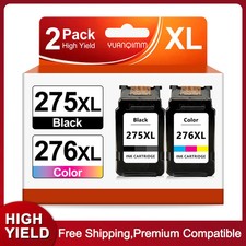 2 Pack 275XL 276XL Ink Cartridges For Canon PIXMA TS3520 TS3720 TR4720 TS3722