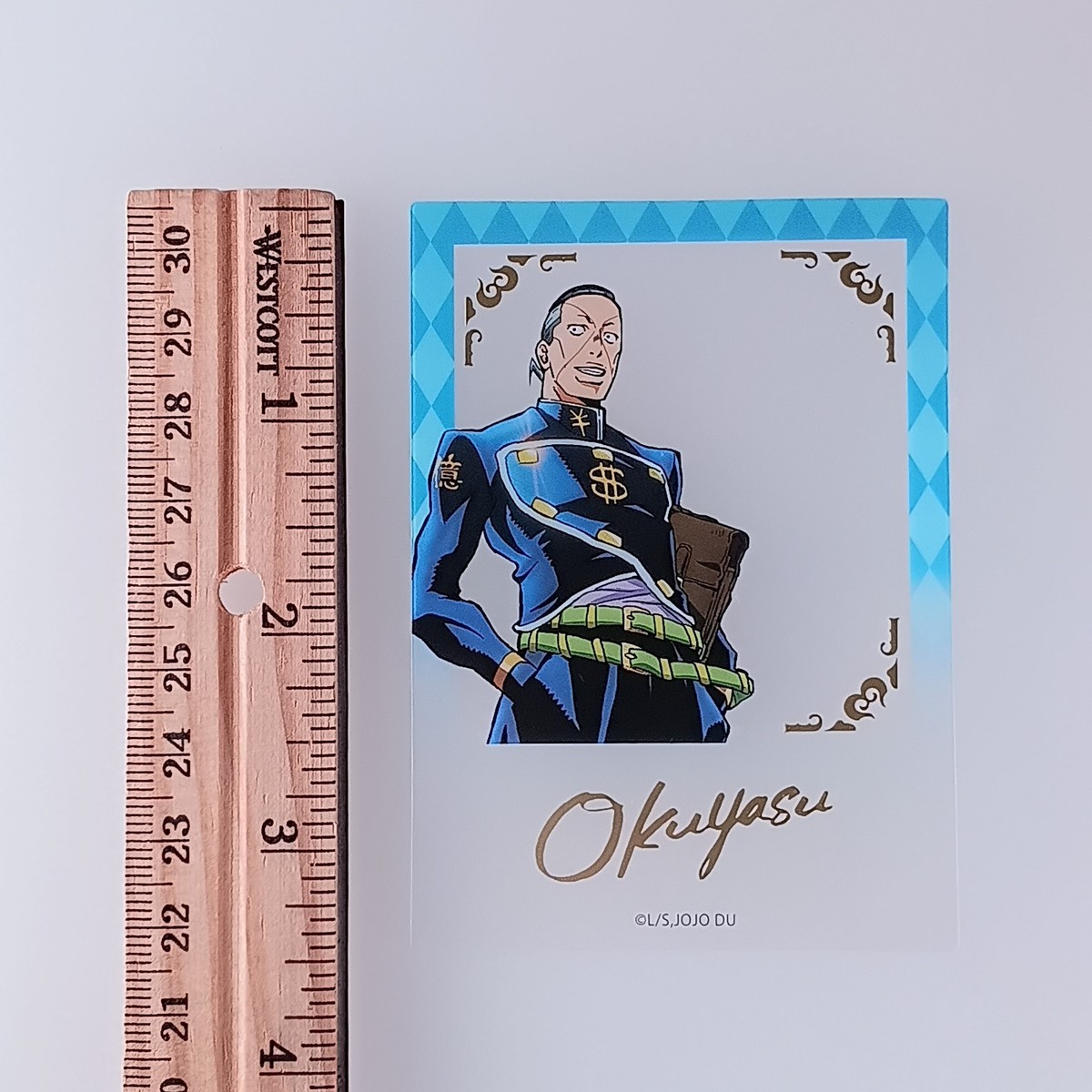 Okuyasu Nijimura JoJo's Bizarre Adventure Clear Photo Card, Gold