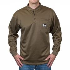 BANDED TEC Fleece Spanish Moss Henley Shirt (B1030006-SM)