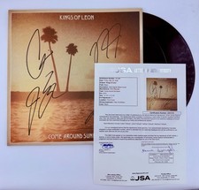 Álbum de vinilo firmado por Kings of Leon Band Come Around Sunshine JSA LOA