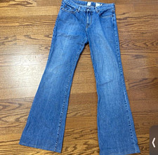 Vintage Lucky Brand Dungarees Flare Jeans Womens 10/30 X-Long Made in USA Y2K
