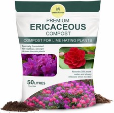 Growmoor Premium Ericaceous Compost Soil 50L potting seedling plant soil 0.38 per litre