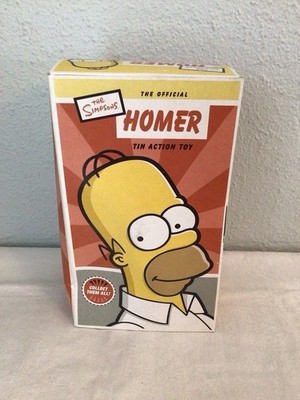 Homer Simpson Tin Action Toy In Box Rocket USA 2002