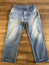 Vtg Oshkosh Jeans Mens 36x32 Sanforized Union USA Made Talon Denim Carpenter D11